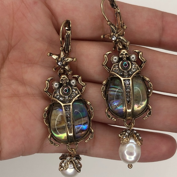 Alexander McQueen scarab beetle earrings LAST ONE - Picture 2 of 6